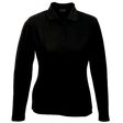 BARRON LADIES PIQUE KNIT GOLF SHIRT 175G L/S BLACK