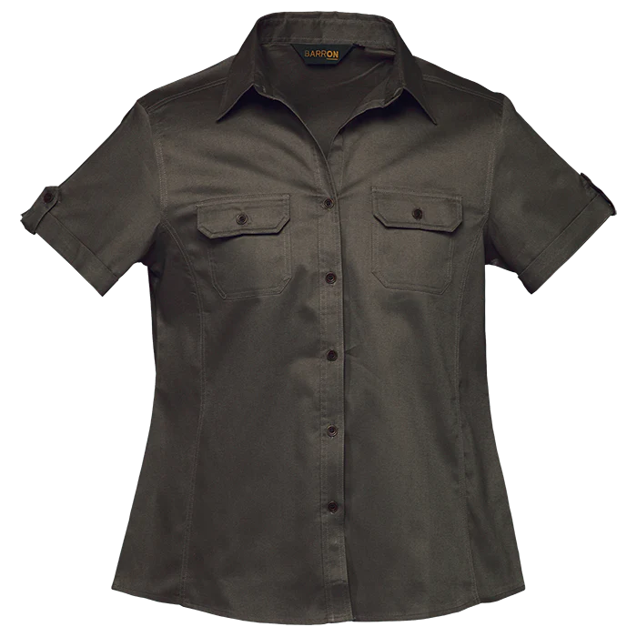 BARRON LADIES PLAIN BUSH SHIRT S/S