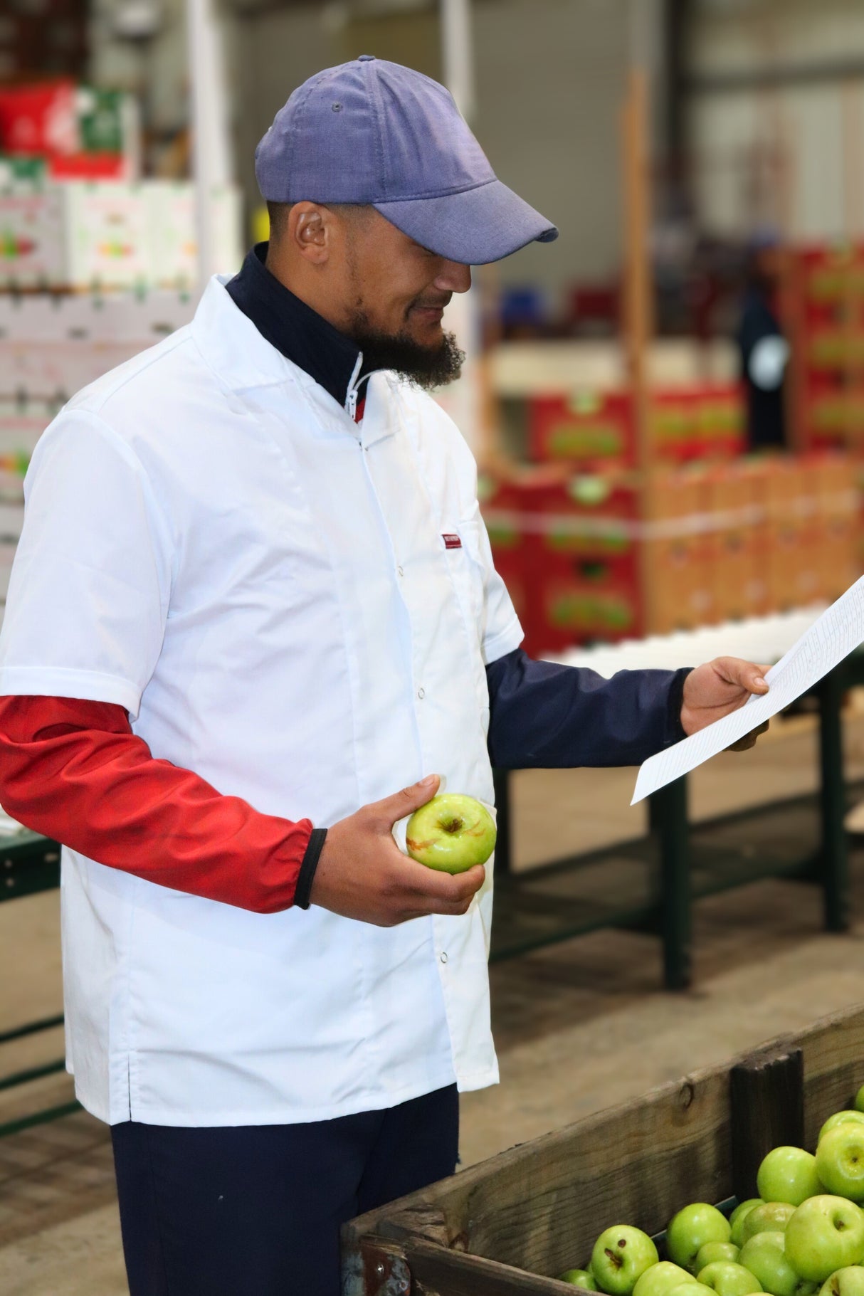 MR FARMER LAB JACKET 65/35 POLYCOTTON PRESS STUDS S/S