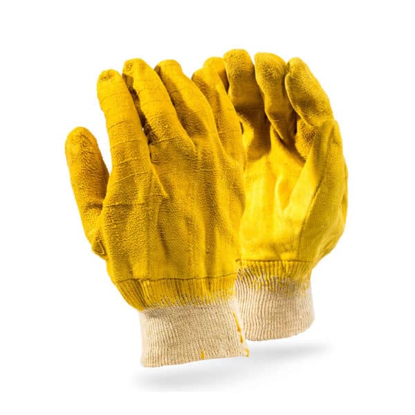 DROMEX COMAREX CRINKLE RUBBER GLOVES YELLOW