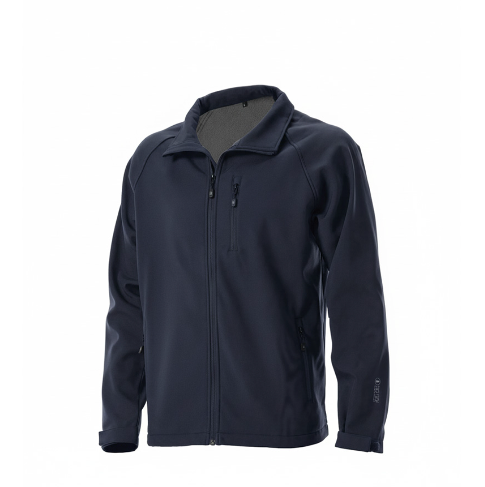 Navy blue jacket on a white background