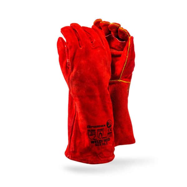 DROMEX HEAT GLOVES WELDING ELBOW RED