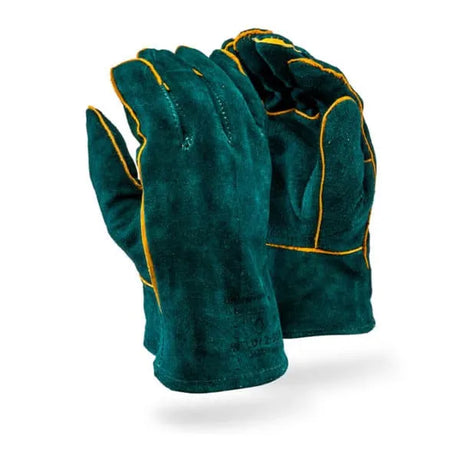 DROMEX SUPERIOR LINED GREEN  LEATHER GLOVE