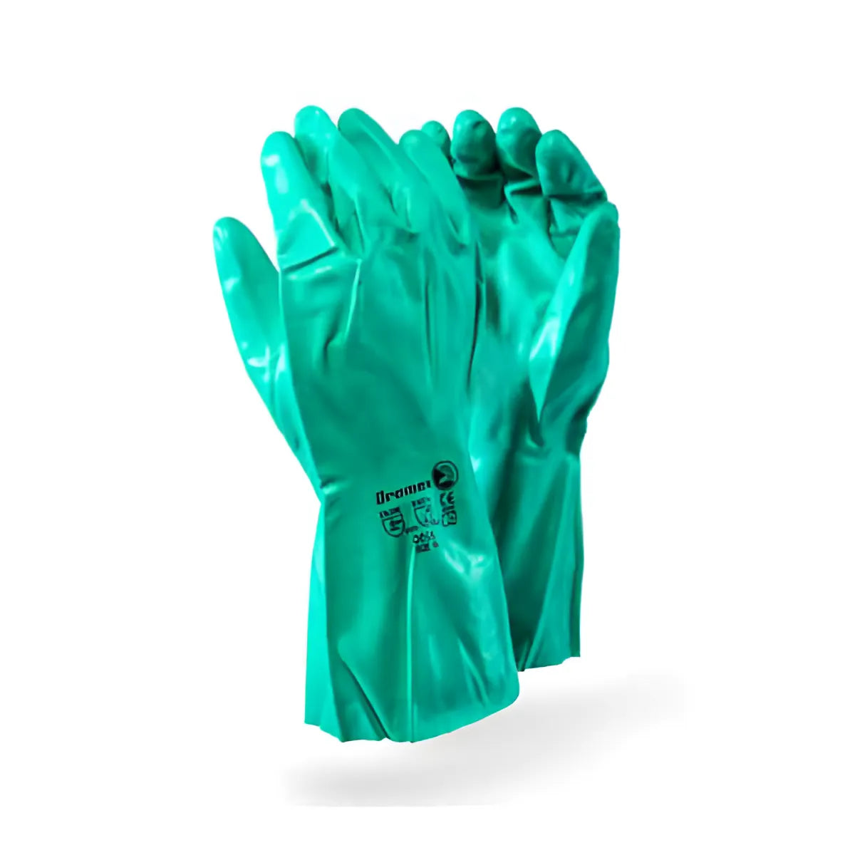 DROMEX GLOVE CHEMICAL NITRILE GREEN