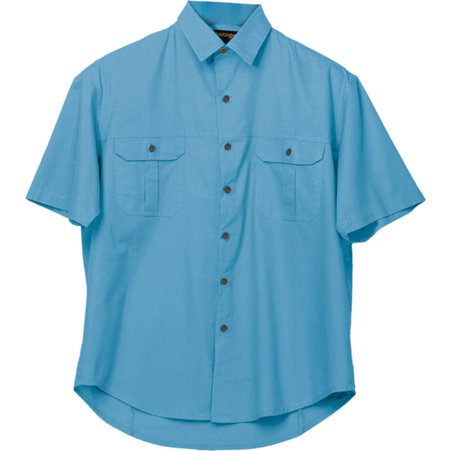 BARRON MENS PLAIN BUSH SHIRT S/S