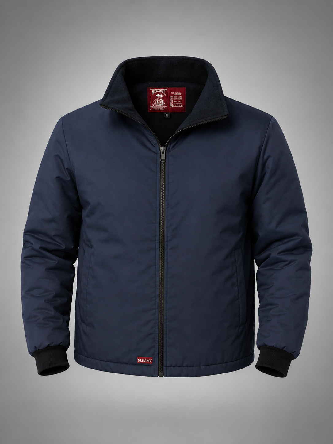 mr farmer workwear warm jacket navy