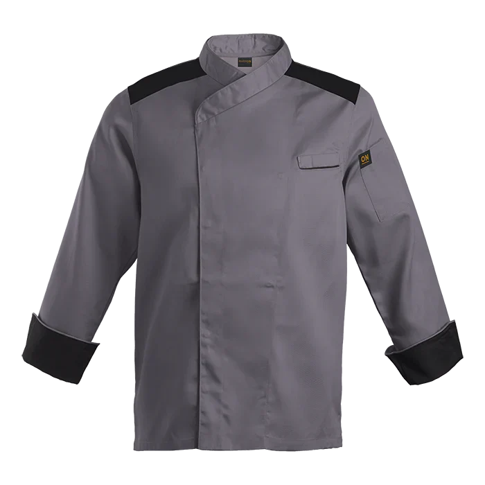 BARRON ROMA CHEF JACKET grey and black