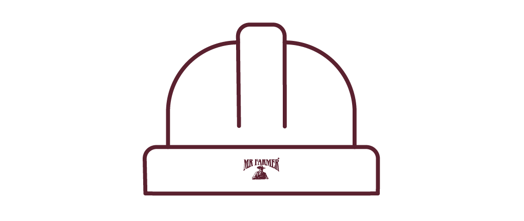 Mr Farmer Hard Hat Icon Burgundy