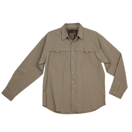 BARRON MENS TRAIL SHIRT L/S DESERT TAN