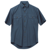 BARRON MENS PLAIN BUSH SHIRT S/S AIRFORCE BLUE