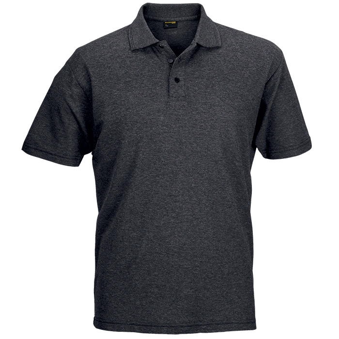 BARRON PIQUE NIT GOLF SHIRT C 175G S/S CHARCOAL HEATHER