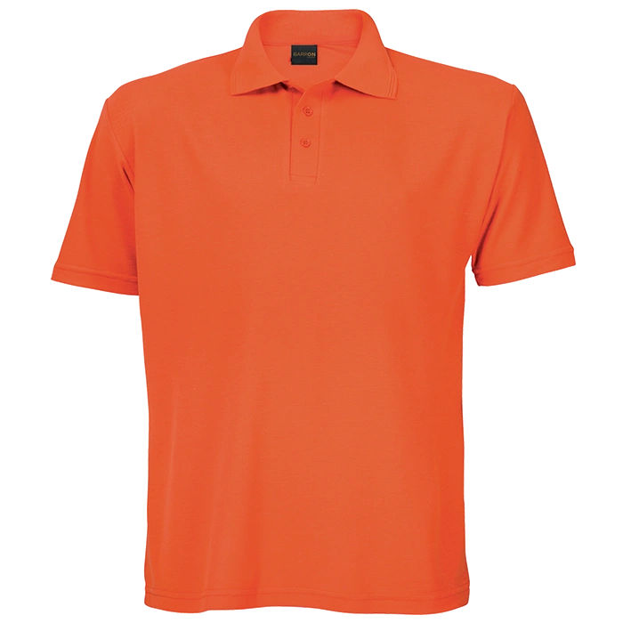 BARRON PIQUE KNIT GOLF SHIRT B 175G S/S ORANGE