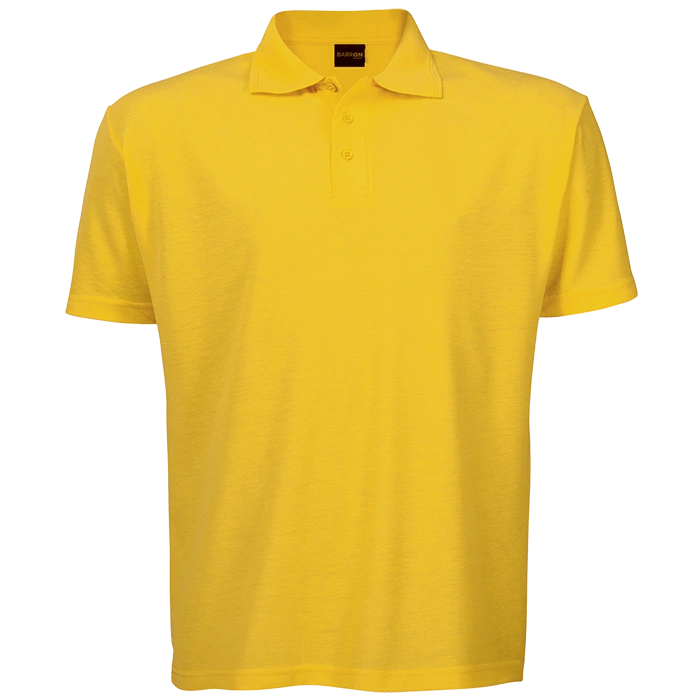 BARRON PIQUE KNIT GOLF SHIRT B 175G S/S YELLOW