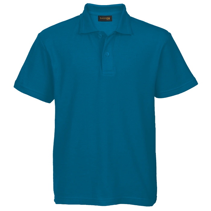 BARRON KIDDIES PIQUE KNIT GOLF SHIRTS/S ATLANTIC BLUE