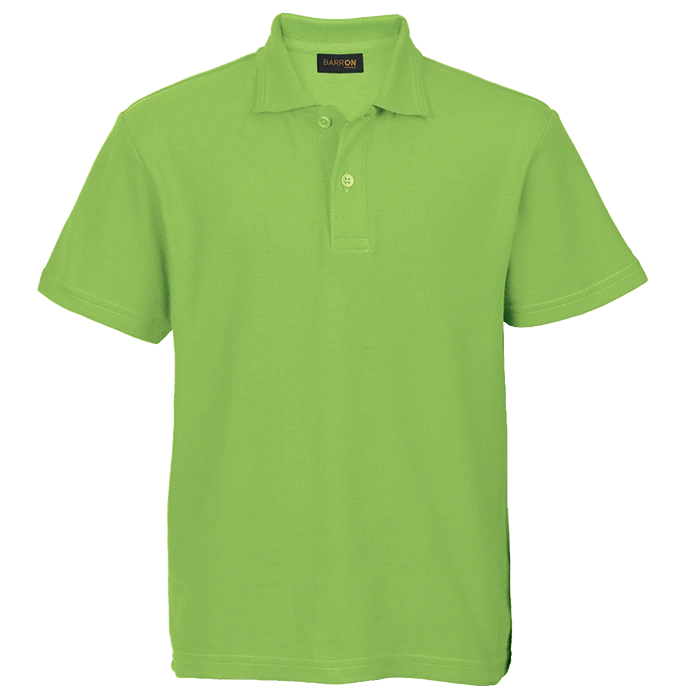 BARRON KIDDIES PIQUE KNIT GOLF SHIRTS/S LIME