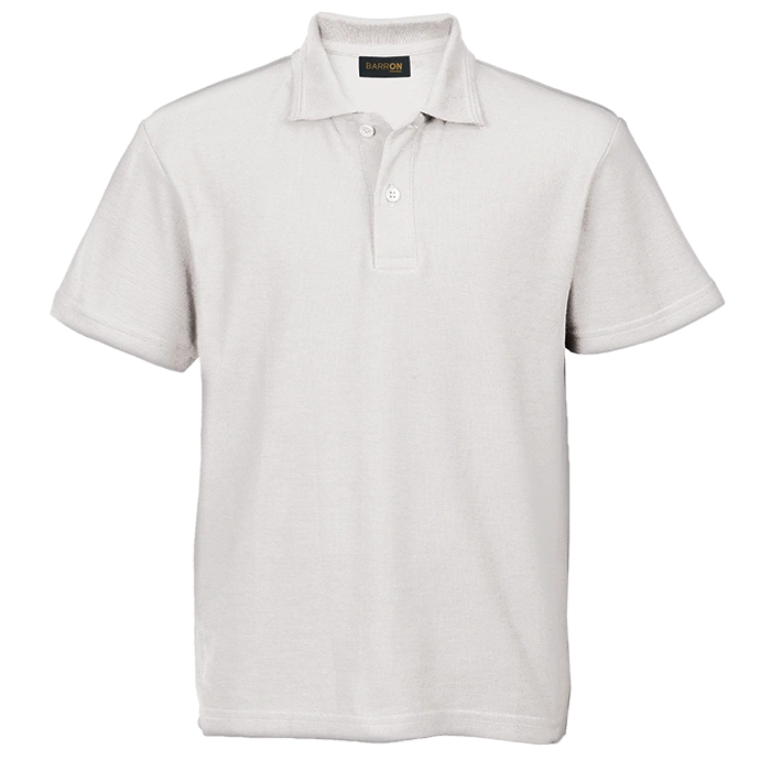 BARRON KIDDIES PIQUE KNIT GOLF SHIRTS/S WHITE