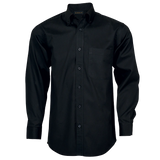 BARRON MENS BRUSHED COTTON TWILL SHIRT L/S BLACK