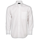 BARRON MENS BRUSHED COTTON TWILL SHIRT L/S WHITE