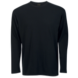 BARRON MENS T-SHIRT 145G 100% COTTON L/S  BLACK