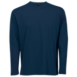 BARRON MENS T-SHIRT 145G 100% COTTON L/S NAVY