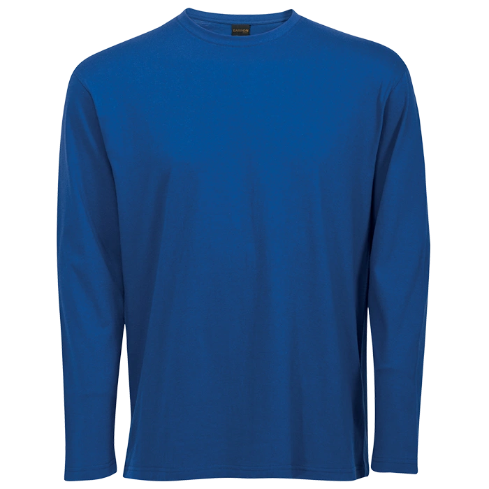 BARRON MENS T-SHIRT 145G 100% COTTON L/S ROYAL BLUE