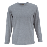 BARRON MENS T-SHIRT 145G 100% COTTON L/S DARK GREY