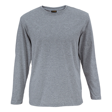 BARRON MENS T-SHIRT 145G 100% COTTON L/S DARK GREY