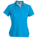 BARRON LADIES FELTON GOLF SHIRT blue and grey