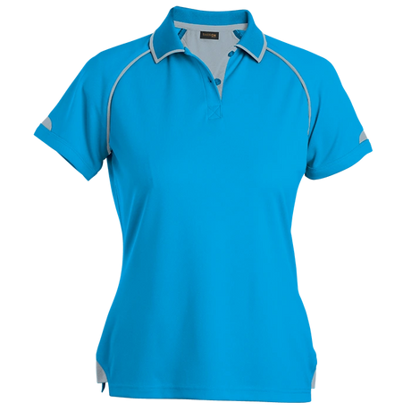 BARRON LADIES FELTON GOLF SHIRT blue and grey