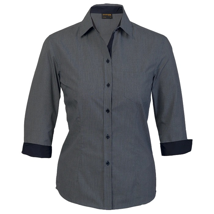 BARRON LADIES MADISON SHIRT 3/4 SLEEVES GREY