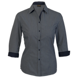 BARRON LADIES MADISON SHIRT 3/4 SLEEVES GREY