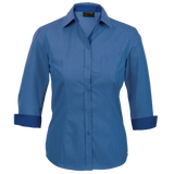 BARRON LADIES MADISON SHIRT 3/4 SLEEVES ROYAL BLUE