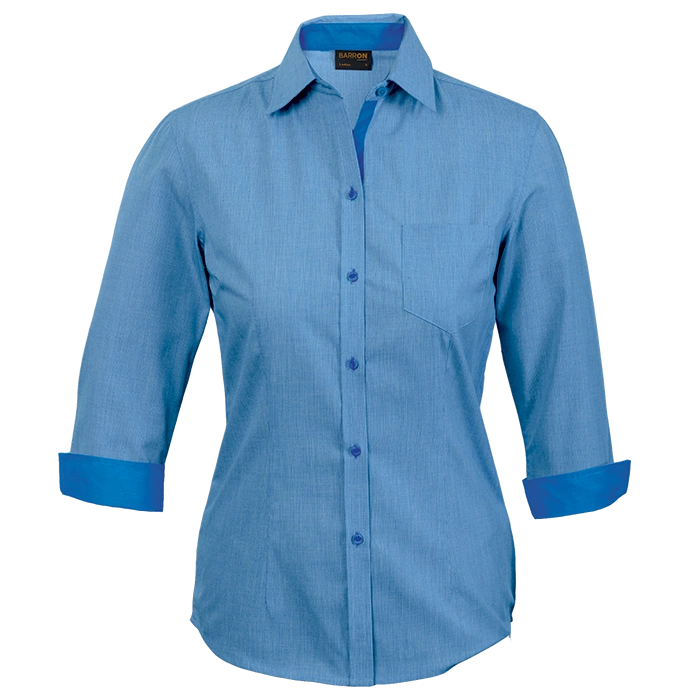 BARRON LADIES MADISON SHIRT 3/4 SLEEVES SKY BLUE