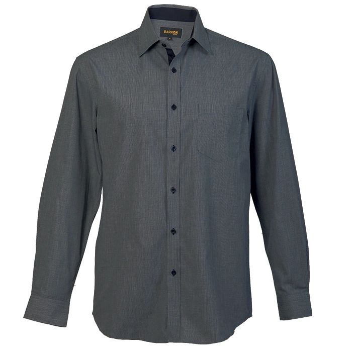 BARRON MENS MADISON SHIRT L/S GREY