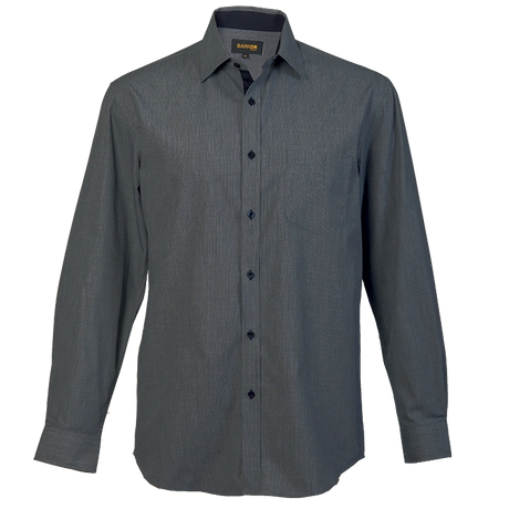 BARRON MENS MADISON SHIRT L/S GREY