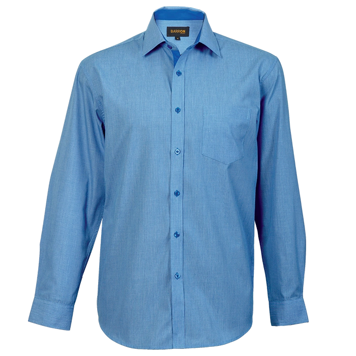 BARRON MENS MADISON SHIRT L/S SKY BLUE