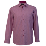 BARRON MENS MADISON SHIRT L/S WINE RED