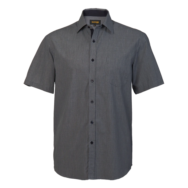 BARRON MENS MADISON SHIRT S/S GREY