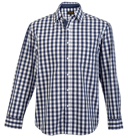 BARRON MENS CEDAR LOUNGE SHIRT L/S NAVY