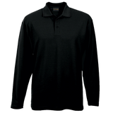 BARRON PIQUE KNIT GOLF SHIRT 175G L/S BLACK