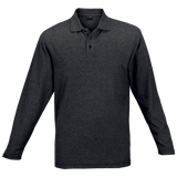 BARRON PIQUE KNIT GOLF SHIRT 175G L/S CHARCOAL HEATHER