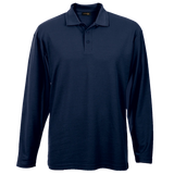 BARRON PIQUE KNIT GOLF SHIRT 175G L/S NAVY