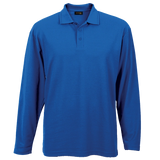 BARRON PIQUE KNIT GOLF SHIRT 175G L/S ROYAL BLUE