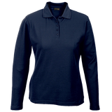 BARRON LADIES PIQUE KNIT GOLF SHIRT 175G L/S NAVY