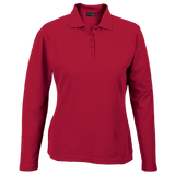 BARRON LADIES PIQUE KNIT GOLF SHIRT 175G L/S RED