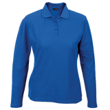 BARRON LADIES PIQUE KNIT GOLF SHIRT 175G L/S ROYAL BLUE