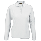 BARRON LADIES PIQUE KNIT GOLF SHIRT 175G L/S WHITE