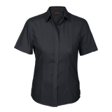 BARRON LADIES BASIC POLYCOTTON BLOUSE S/S black