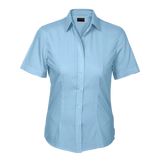 BARRON LADIES BASIC POLYCOTTON BLOUSE S/S skyblue