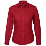 BARRON LADIES BASIC POLYCOTTON BLOUSE L/S red